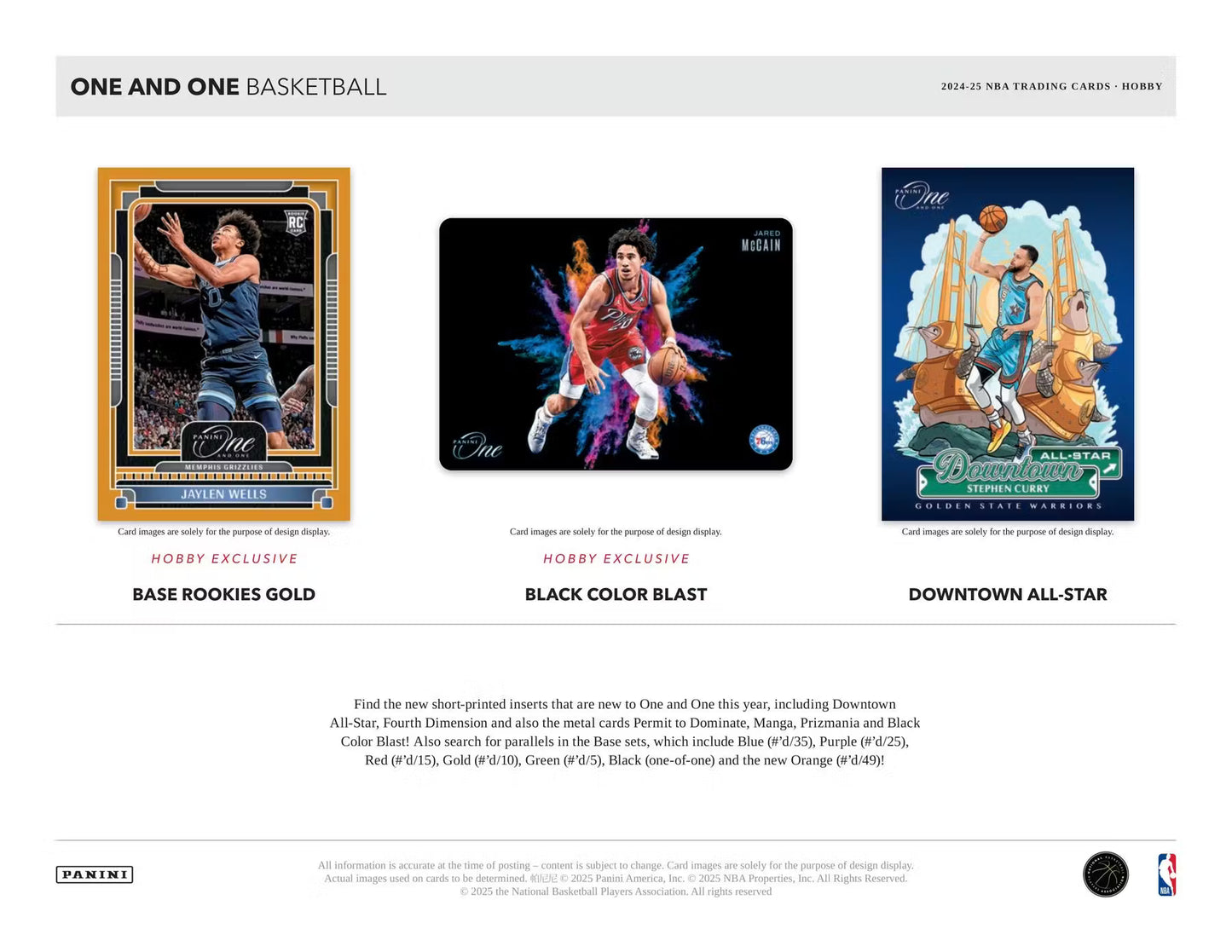 2024-25 Panini One and One NBA Trading Card Box (Hobby)