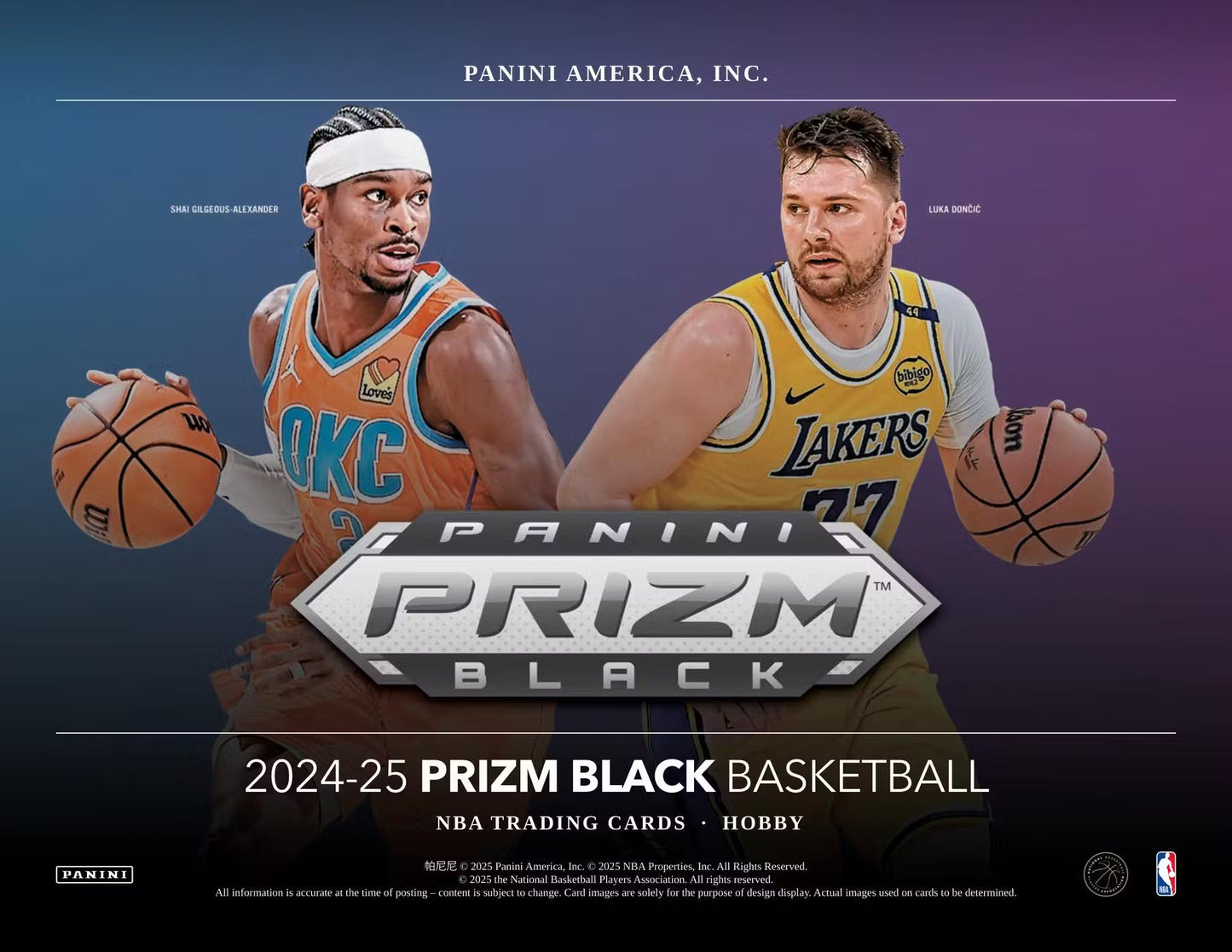 2024/25 Panini Prizm Black Basketball Hobby Box