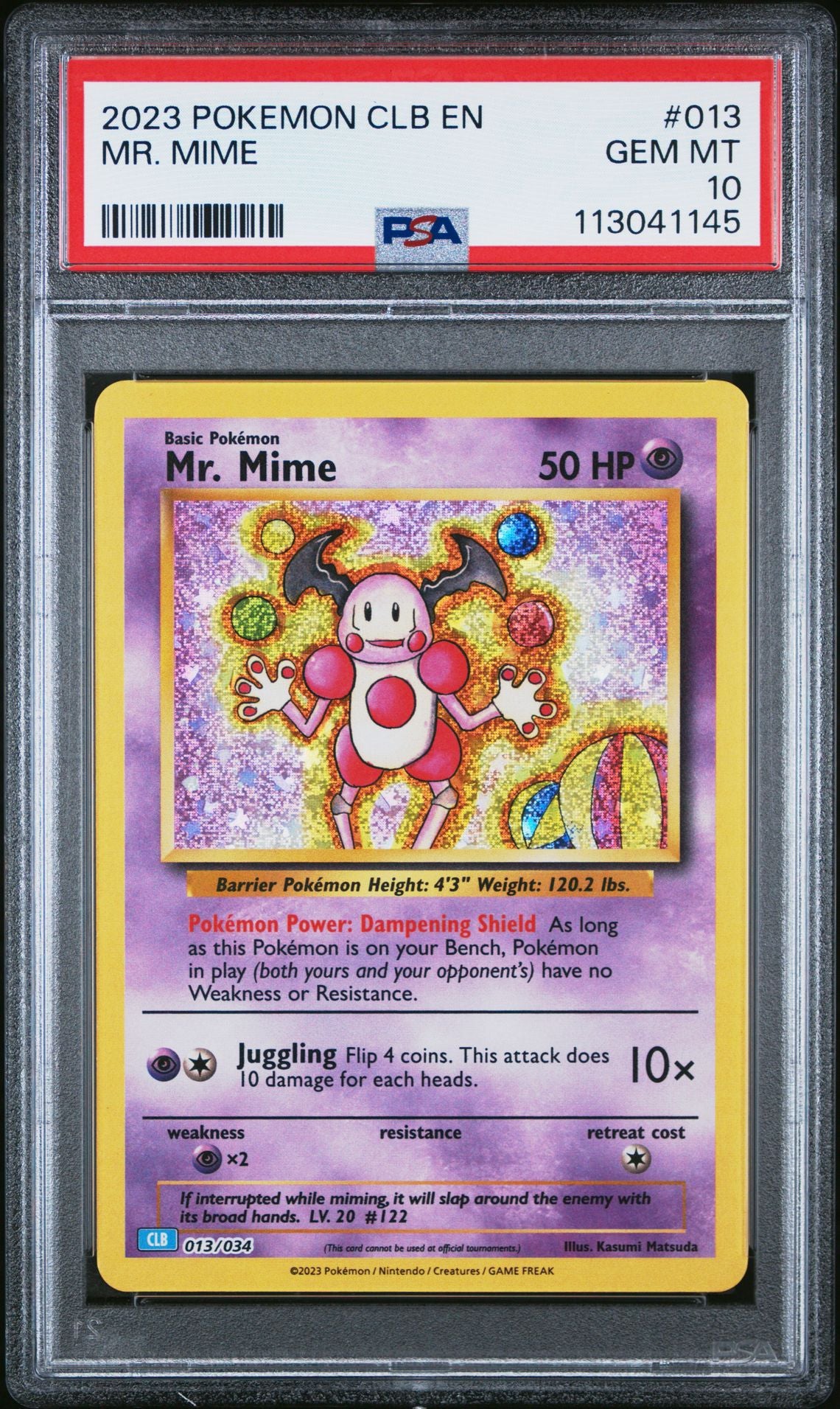 PSA 10 -2023 Mr. Mime Pokemon Classic Collection