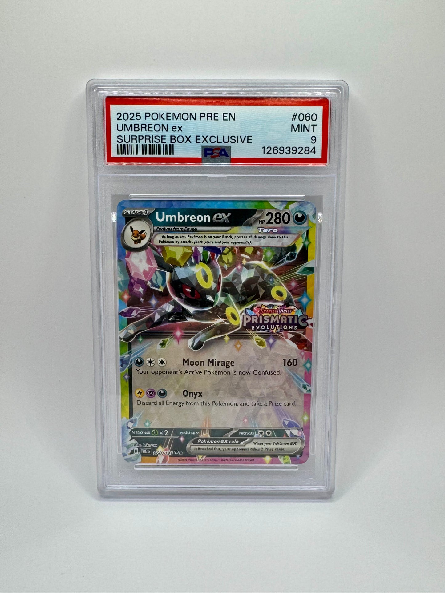 Umbreon EX Prismatic Evolutions Stamp 060/131 PSA 9