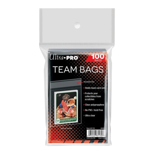 Ultra Pro Resealable Team Bags for Trading Cards, 100 Pack