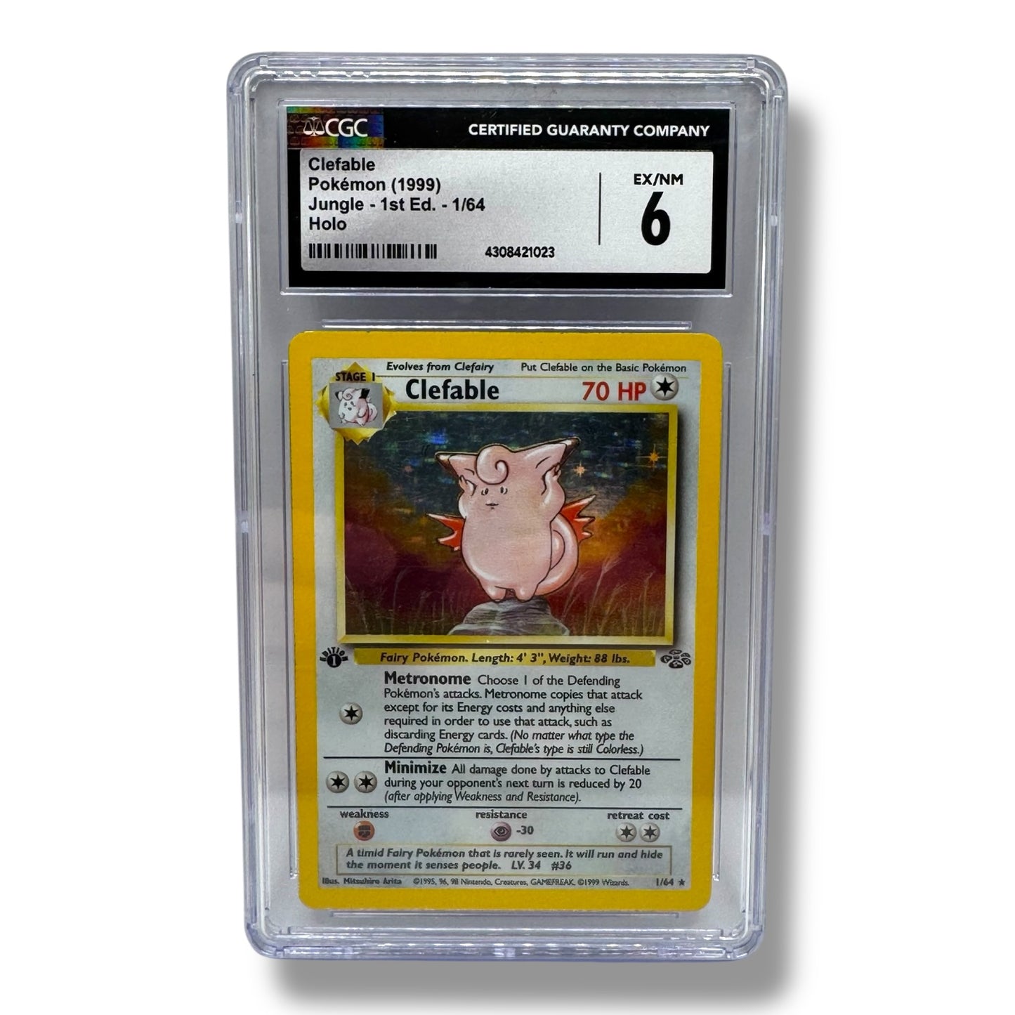 CGC 6 Clefable 1/64 Holo 1st Edition
