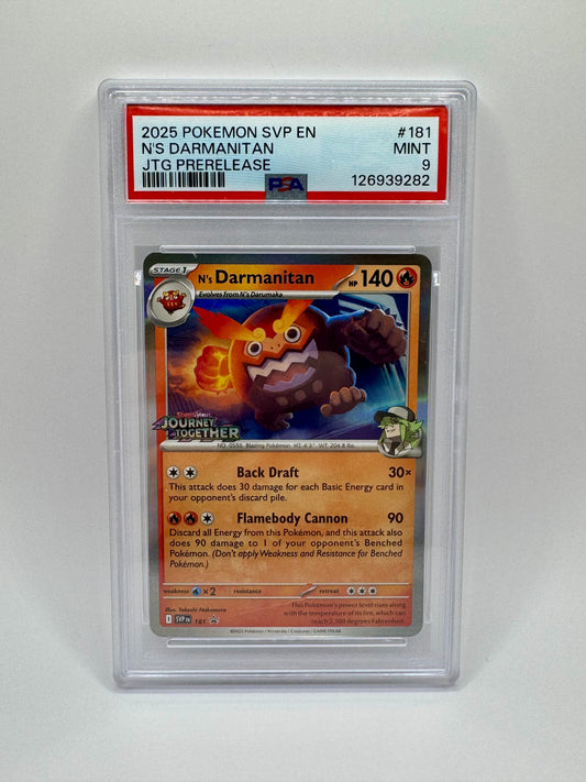 N’s Darmanitan Prerelease 181 Promo PSA 9