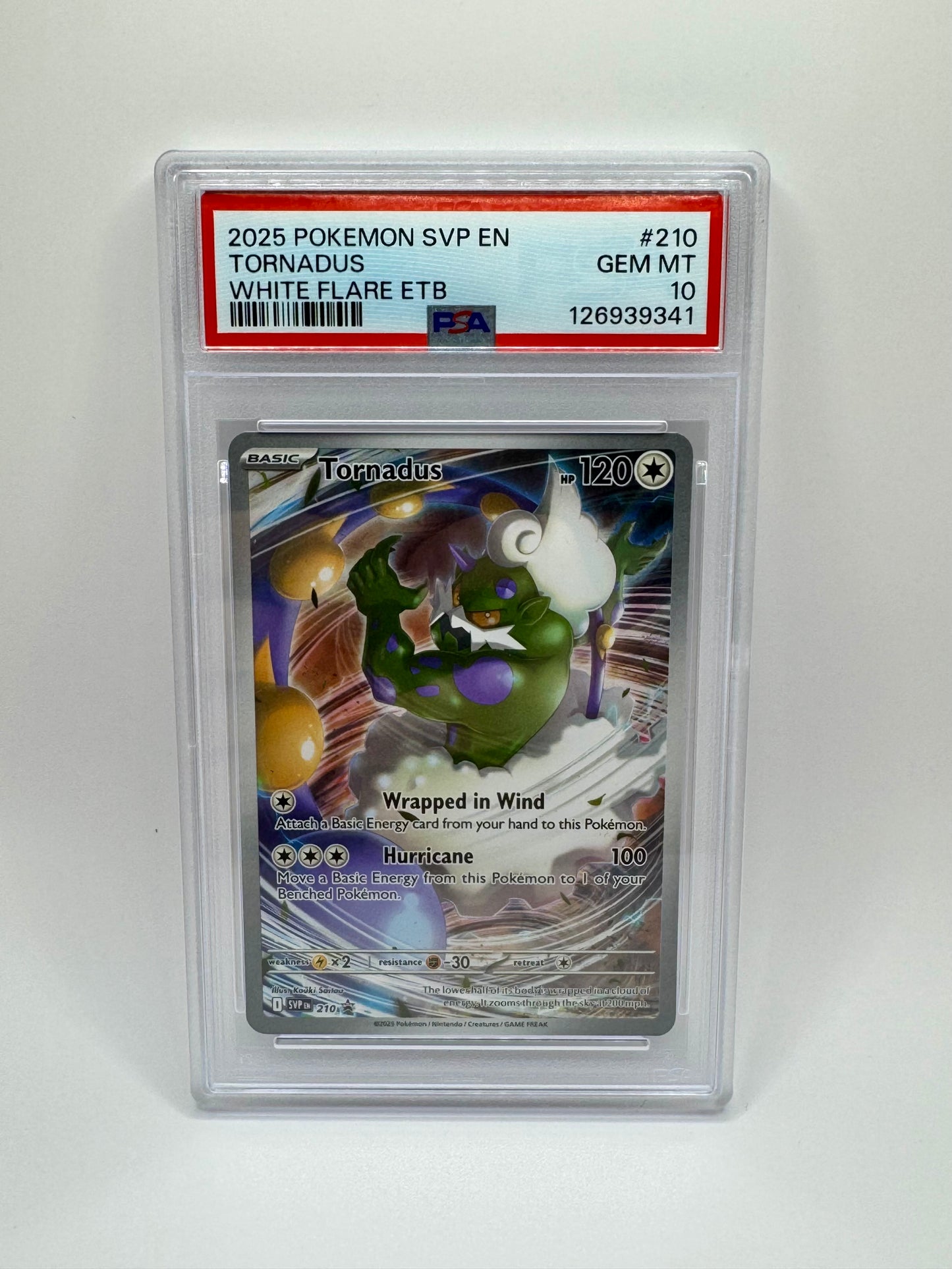 Tornadus 210 White Flare Promo PSA 10