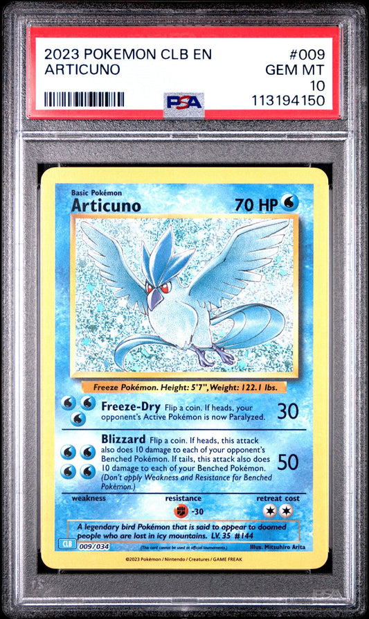 PSA 10 -2023 Articuno Pokemon Classic Collection