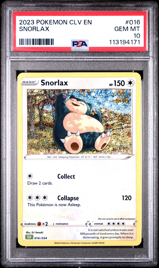 PSA 10 -2023 Snorlax Pokemon Classic Collection