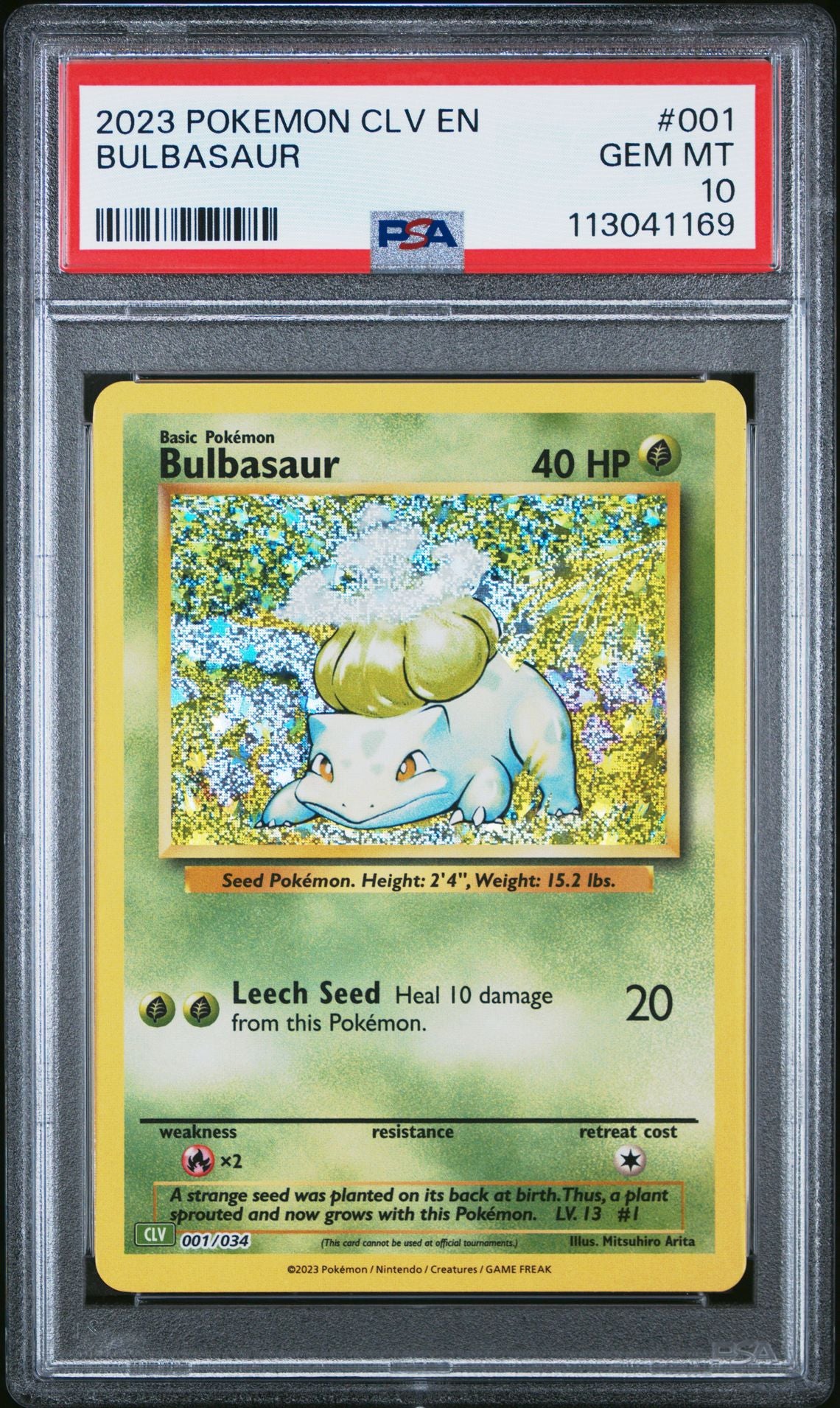 PSA 10 - 2023 Bulbasaur Pokemon Classic Collection